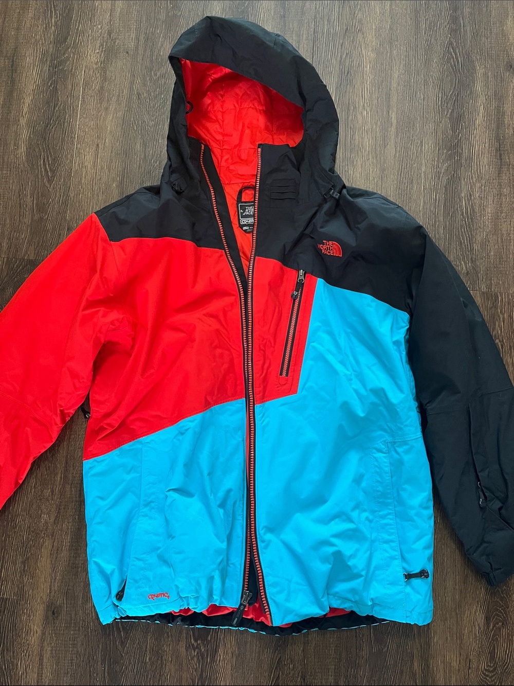 North Face Men Ski Jacket Cryptic Tom Wallisch Gonzo Color Block Retro Snowboard